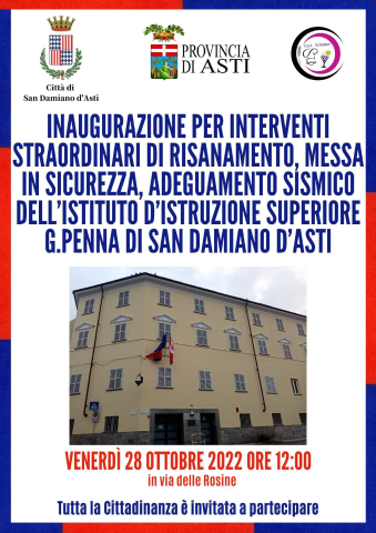 San Damiano d'Asti | Inaugurazione interventi all'Istituto "G. Penna"