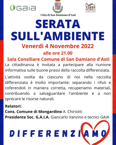 San Damiano d'Asti | Serata sull'Ambiente