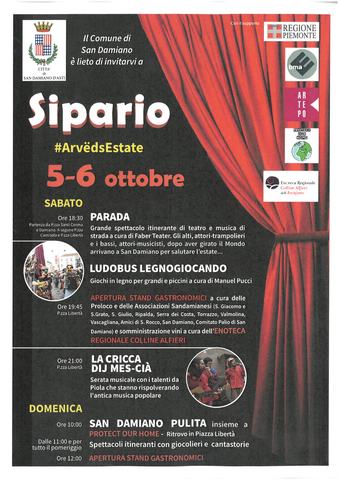 "Sipario" 5-6 ottobre 2019
